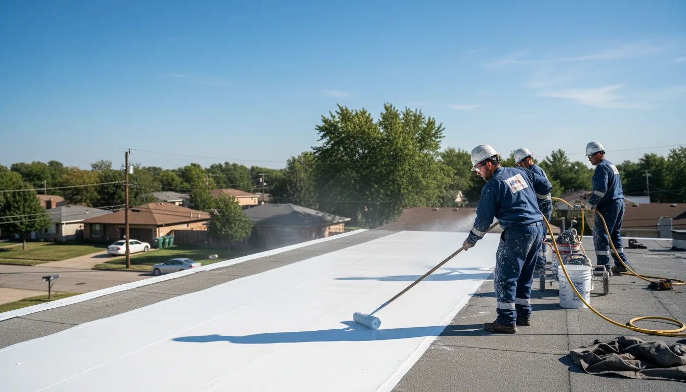 Commercial roof coating in Whitesboro, OK near me